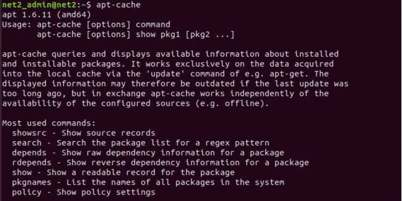 apt-cache command