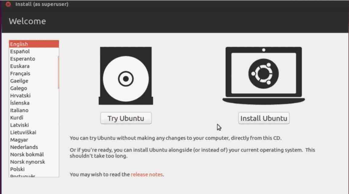ubuntu installation setup
