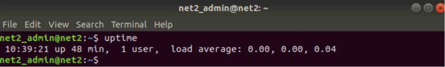 UPTIME command output