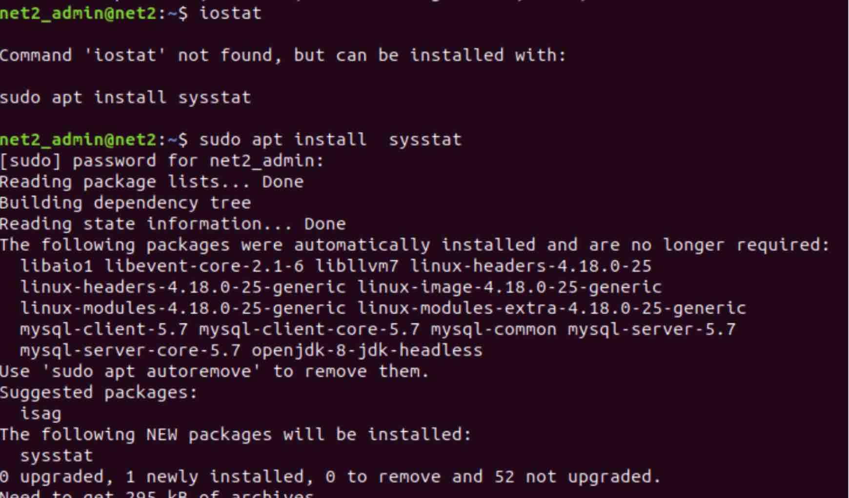 Iostat linux