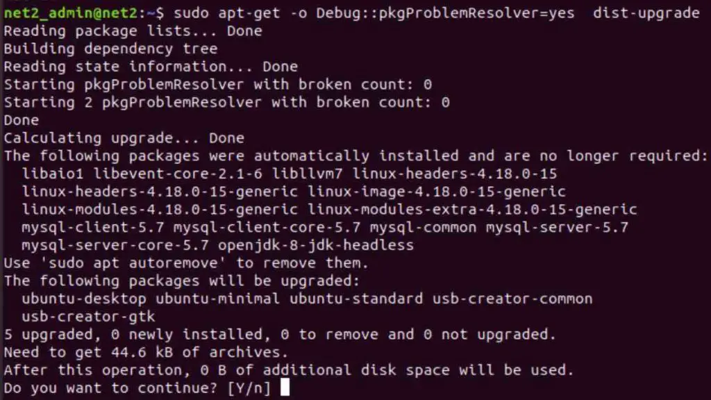 Fix broken packages. Error PKGPROBLEMRESOLVER. Sudo.