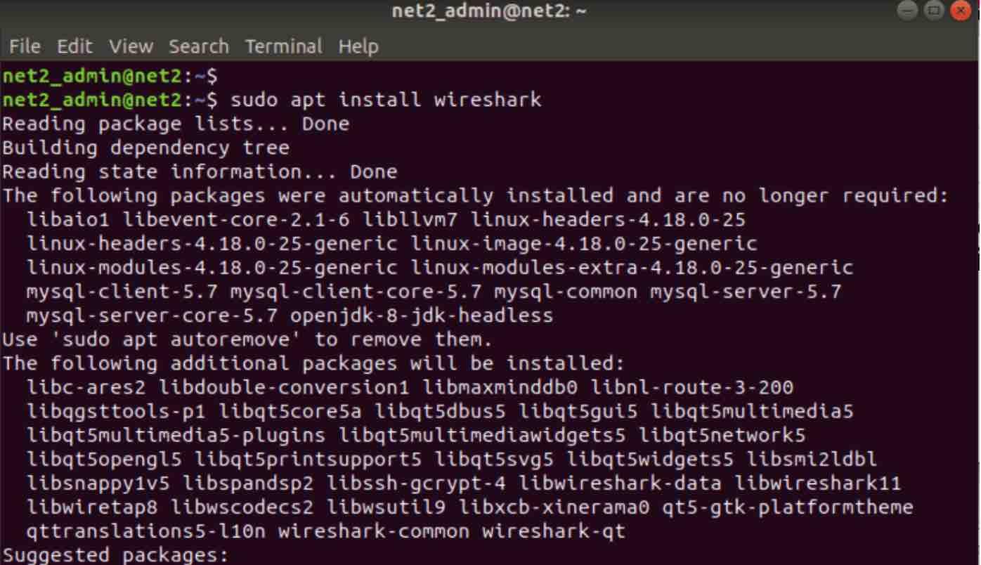 update wireshark ubuntu terminal