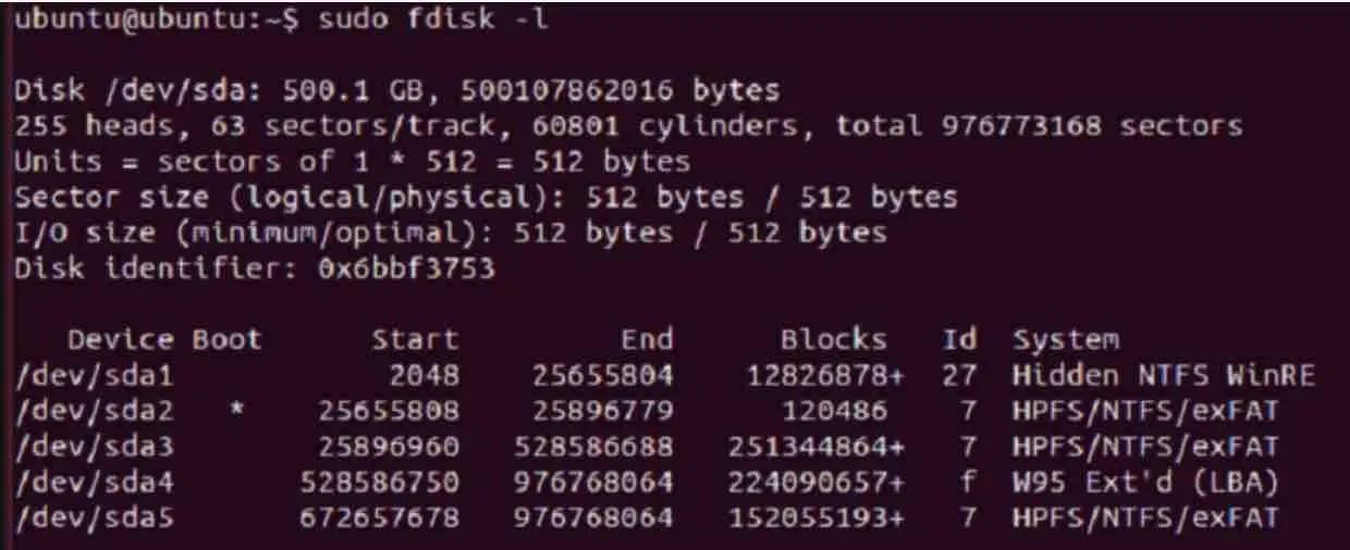 Fdisk linux