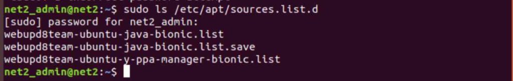 sudo ls /etc/apt/sources.list.d