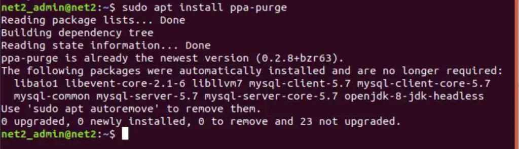 sudo apt-get install ppa-purge