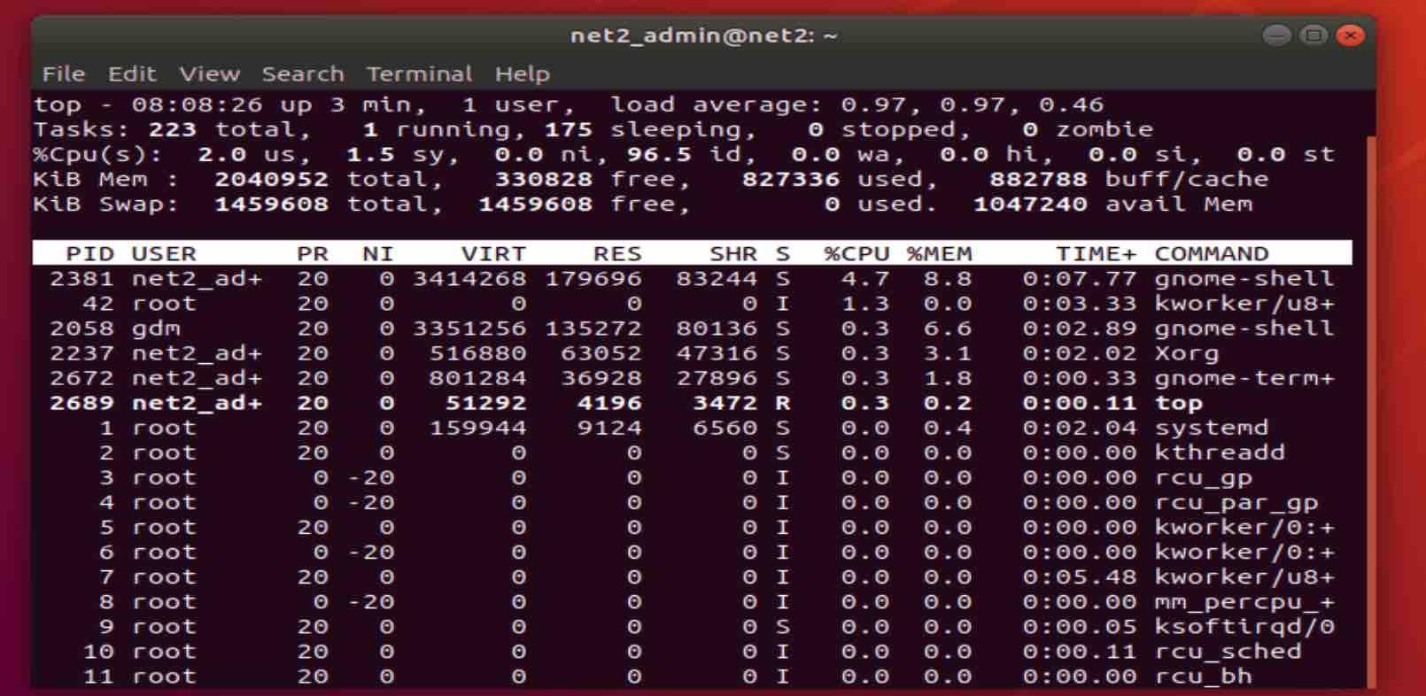 ubuntu system monitor 16.04