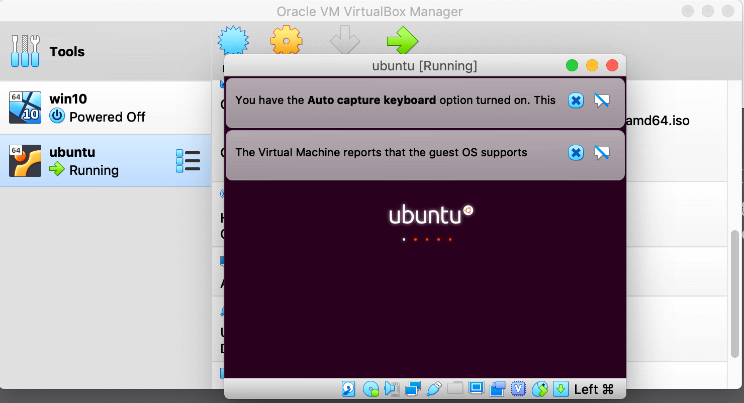 virtualbox linux image small