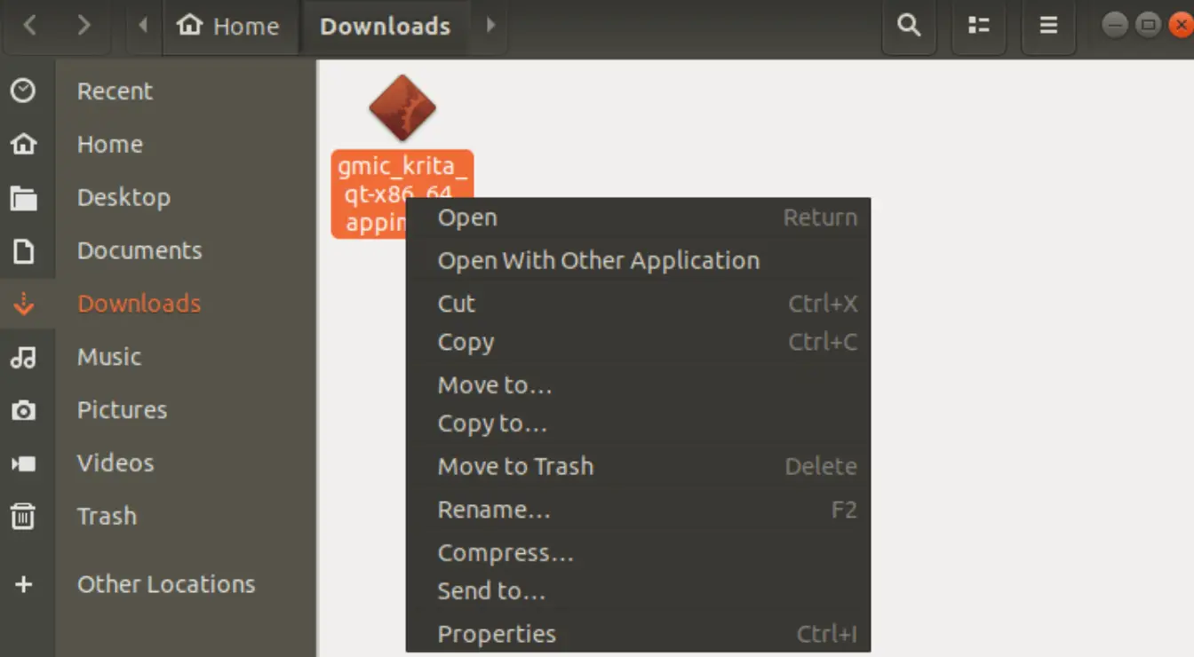 how add appimage file to launchbar ubuntu 18.04