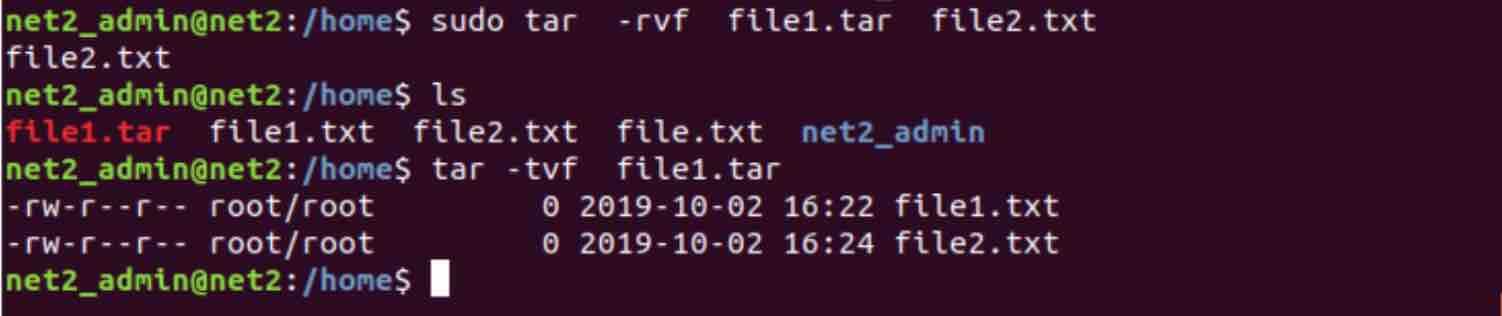 unix tar compress folder to another directory