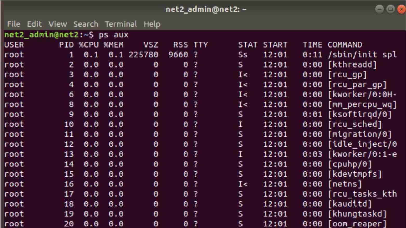 monitor ram usage ubuntu