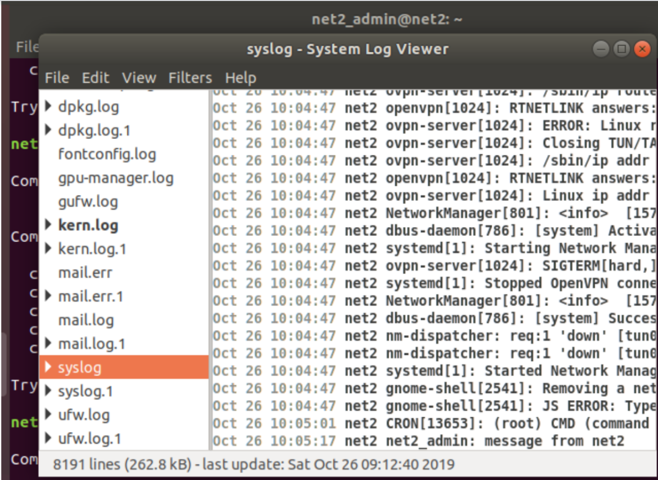 Log syslog