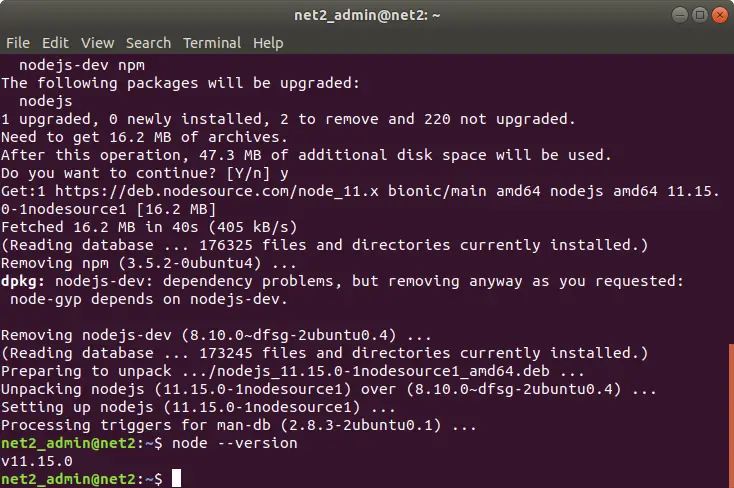 install node js amazon linux