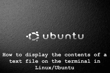 How to display the contents of a text file on the terminal in Linux/Ubuntu