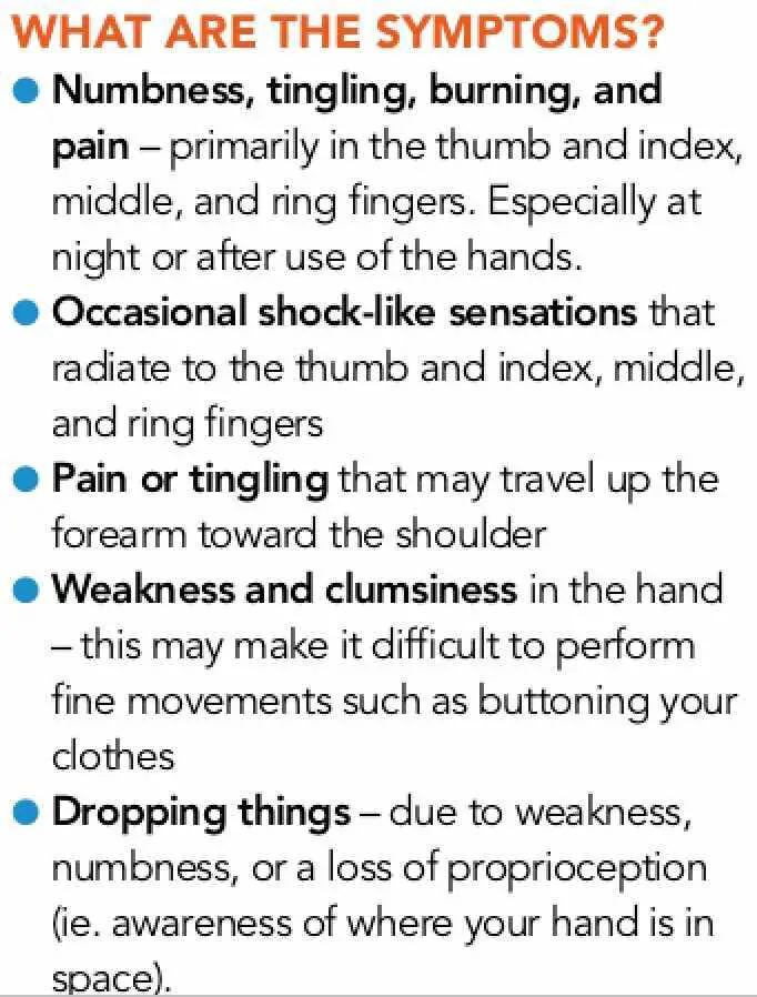 carpal tnunel syndrome symptoms