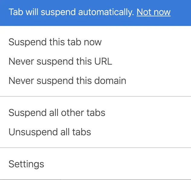 inactive tab suspender