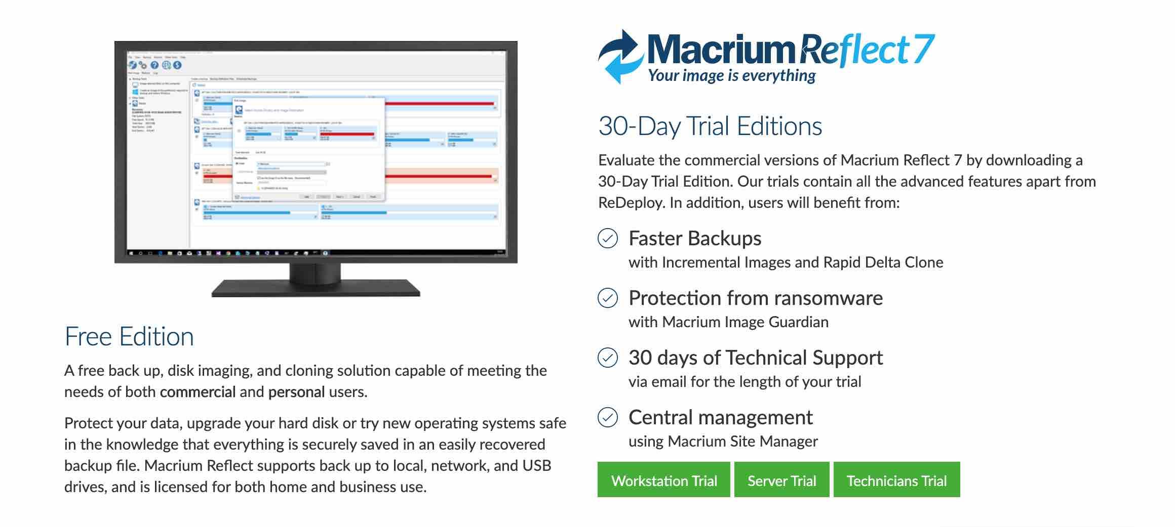 macrium reflect free safe