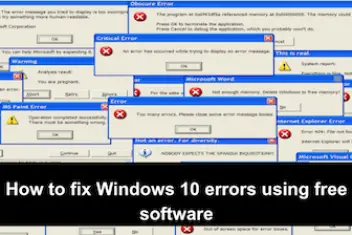 How to fix Windows 10 errors using free software