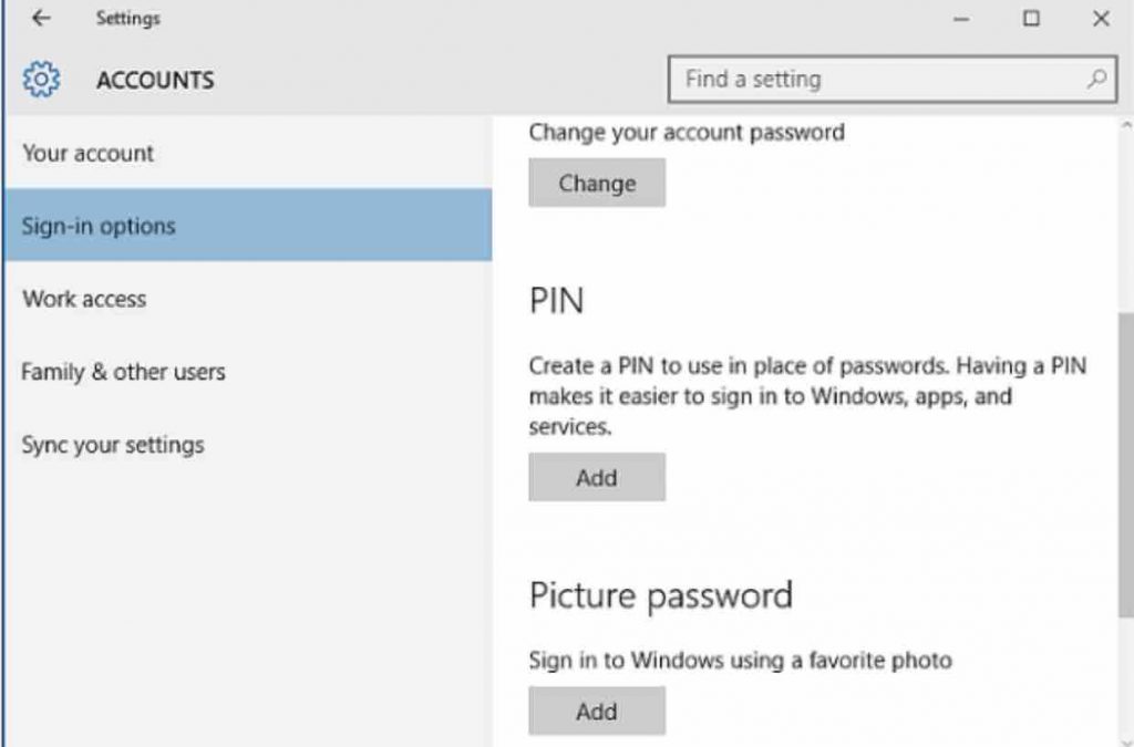 How to change your login options in Windows 10