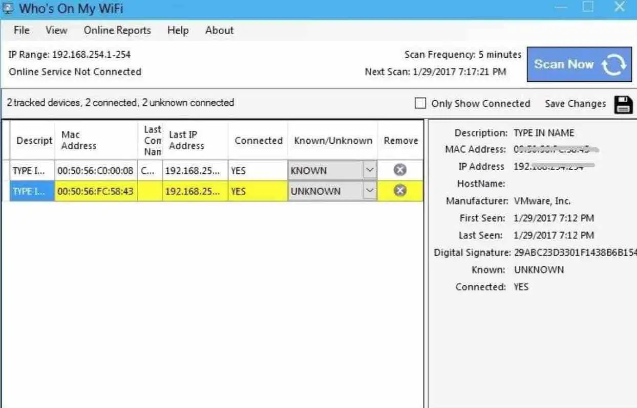 unknown device on wireless network