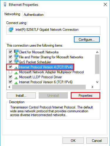 ipv4 not connected windows 10