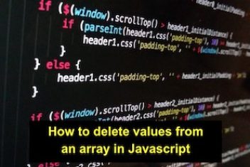 How to delete values ​​from an array in Javascript