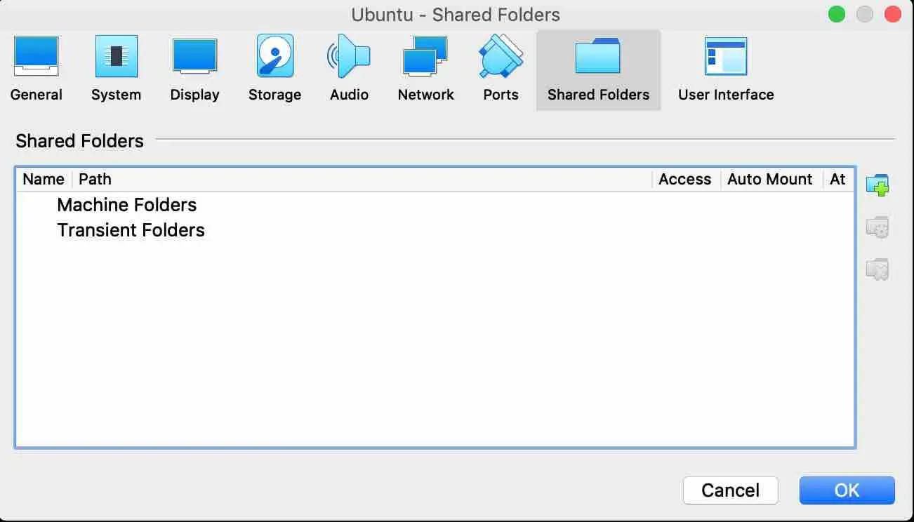 virtualbox shared folder ubuntu