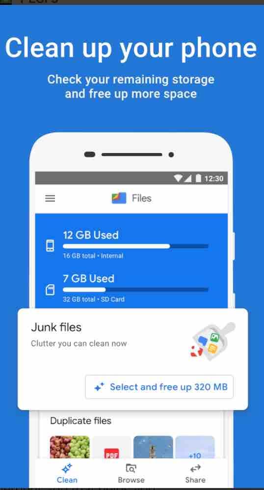 cleaning app for android phone