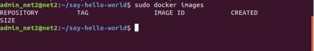 docker images