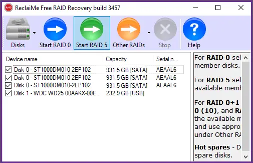 reclaime free raid recovery