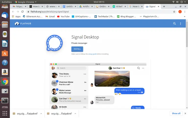 instaling Signal Messenger 6.27.1