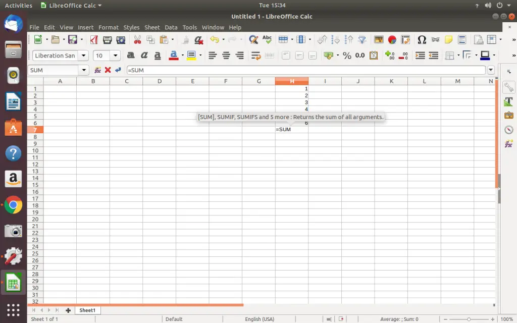 Using formulas in google sheets