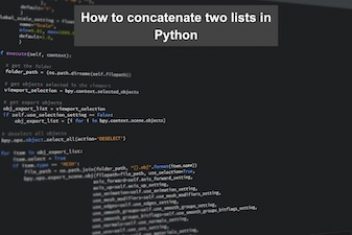 How to concatenate two lists in Python