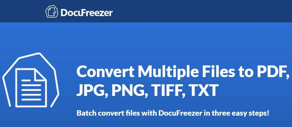 DocuFreezer - Convert PDF to JPG, XPS to PDF, TIFF to JPG, HTML to PDF, etc. - Google Chrome