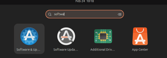 Software Updater Menu